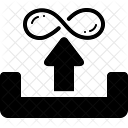 256x256 Unlimited Upload Icon Of Glyph Style