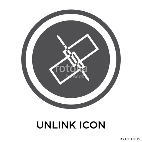 500x500 Unlink Icon Vector Sign And Symbol Isolated On White Background
