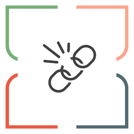 450x450 Unlink Sign Line Vector Icon Broken Chain Vector Icon Royalty
