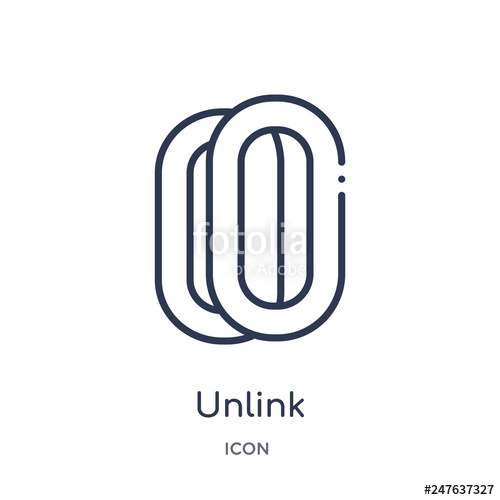 500x500 Unlink Icon From User Interface Outline Collection Thin Line