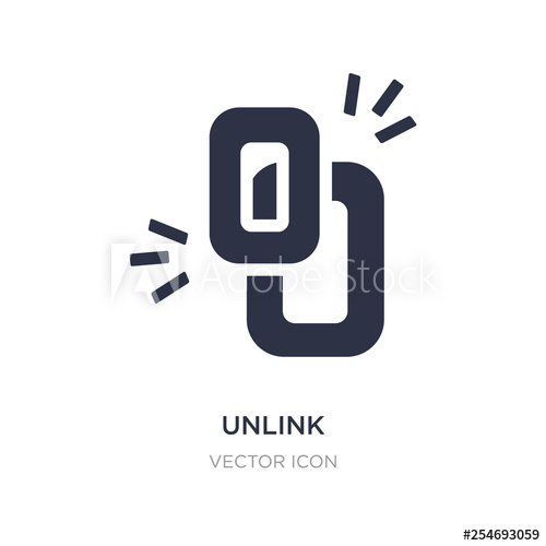 500x500 Unlink Icon On White Background Simple Element Illustration