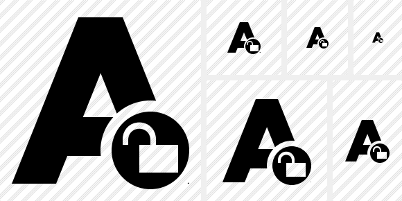 580x290 Text Unlock Icon Symbol Black Professional Stock Icon And Free