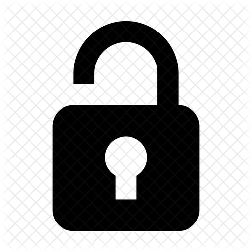 512x512 Unlock Icon Of Glyph Style