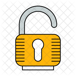 256x256 Unlock Icon Of Colored Outline Style