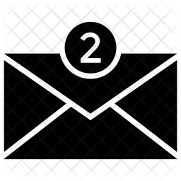 256x256 Unread Messages Icon Of Glyph Style