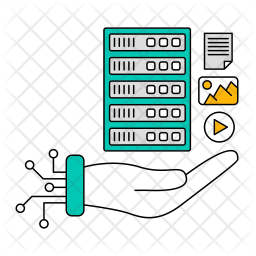 256x256 Structured Data Icon Of Colored Outline Style