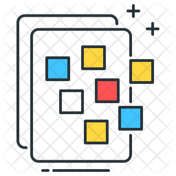 256x256 Unstructured Data Icon Of Colored Outline Style