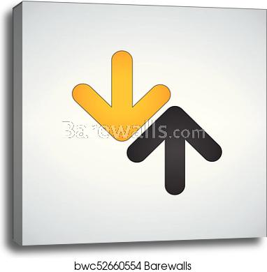 382x390 Up And Down Arrow Icon, Canvas Print Barewalls Posters Prints