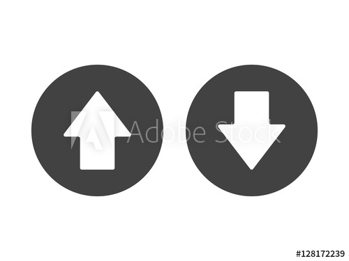500x375 Up And Down Arrow Icon Vector