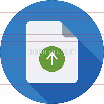 400x400 Document With Up Arrow Icon On Background