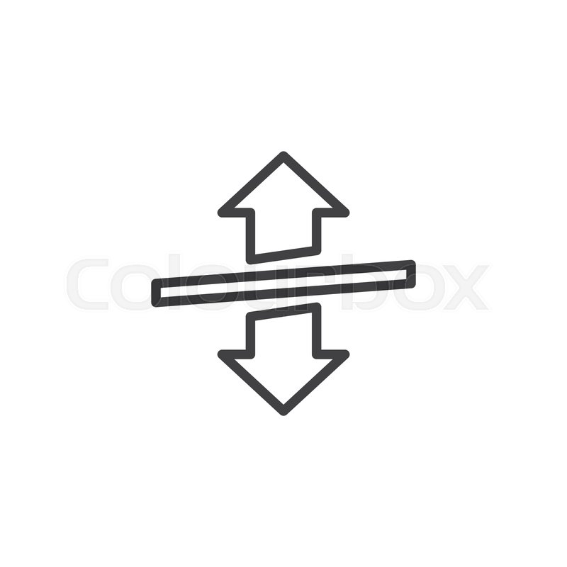 800x800 Up Down Arrow Line Icon Linear Style Stock Vector Colourbox