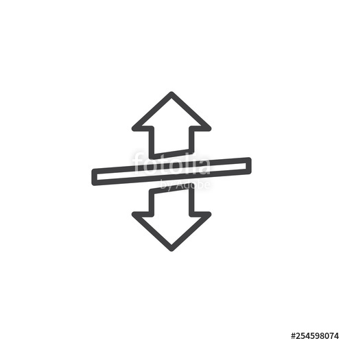 500x500 Up Down Arrow Line Icon Linear Style Sign For Mobile Concept