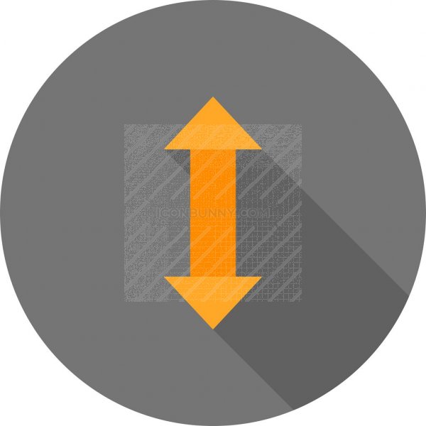 600x600 Up Down Flat Shadowed Icon