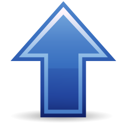 256x256 Blue Arrow Up Icon