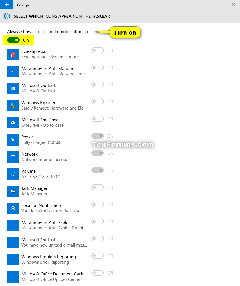 839x1002 Hide Or Show Notification Area Icons On Taskbar In Windows