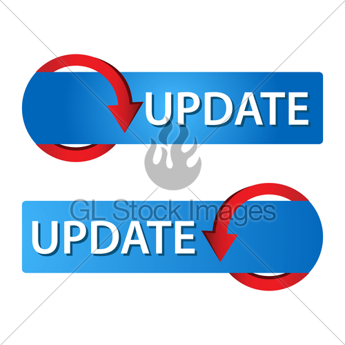 500x500 Update Web Button Set Icon Set Blue Button Gl Stock Images