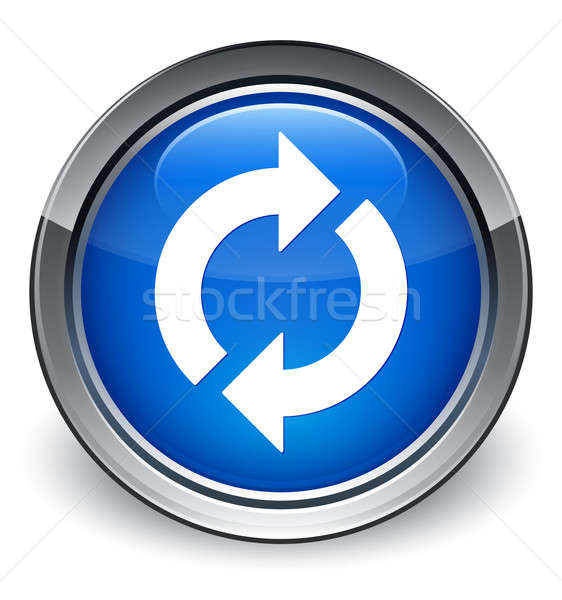 562x600 Update Icon Glossy Blue Button Stock Photo Faysal Farhan