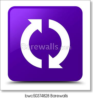 362x382 Update Icon Purple Square Button, Art Print Barewalls Posters