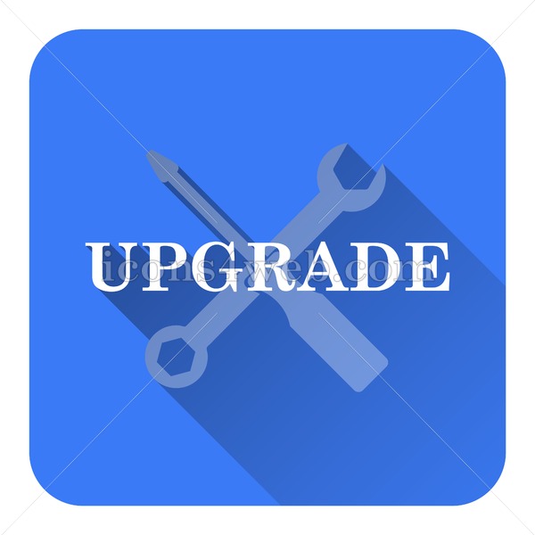 600x600 Upgrade Flat Icon With Long Shadow Vector