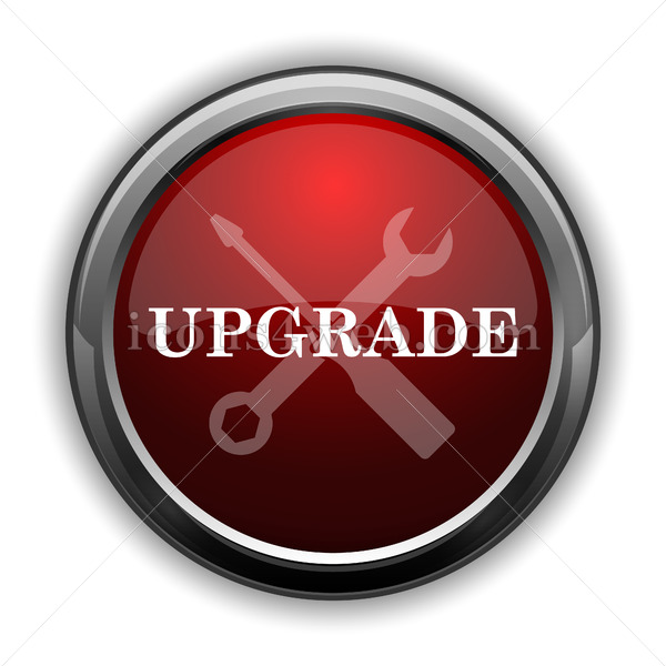 600x600 Upgrade Icon Red Glossy Web Icon With Shaddow