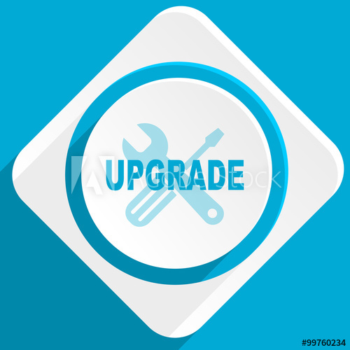 500x500 Upgrade Blue Flat Design Modern Icon For Web And Mobile App