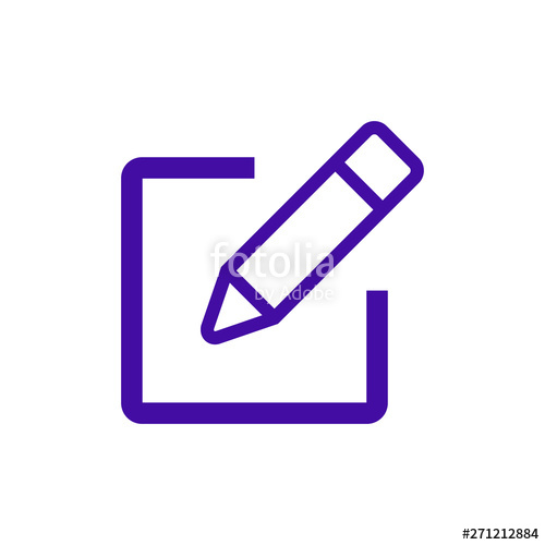 500x500 Edit Icon Vector Pencil Icon Sign Up Icon Vector Stock Image