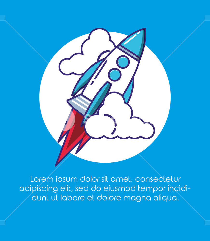 871x1000 Rocket Start Up Icon Vector Illustration Design Royalty Free Stock