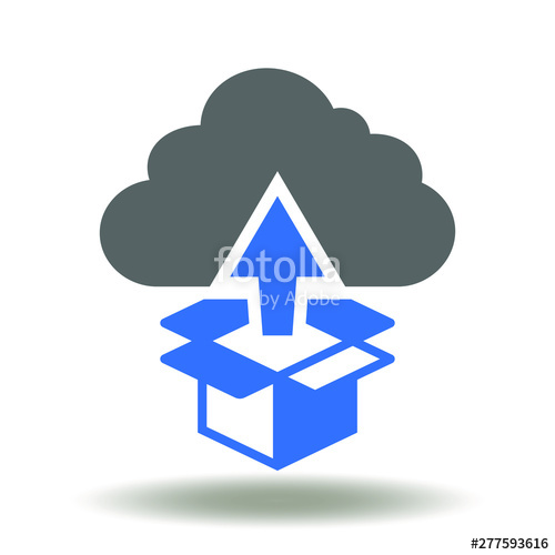 500x500 Cloud Box Packaging Arrow Up Icon Vector Application And Software
