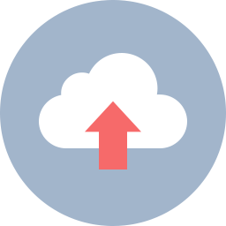 256x256 Upload Cloud Icon Flat