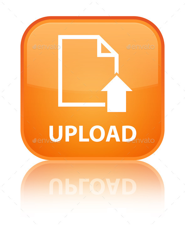 590x719 Orange, Square, Button, Document, File, Page, Up, Upload Icon