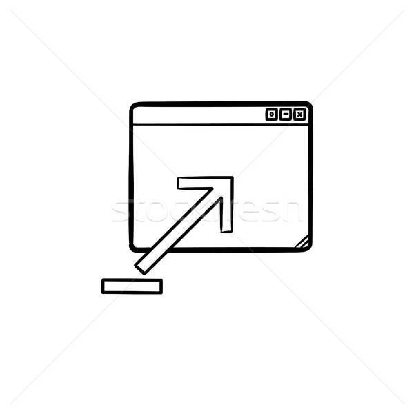 Browser Window With Upload Sign Hand Drawn Outline Doodle Icon 600x600 Browser Window With Upload Sign Hand Drawn Outline Doodle Icon