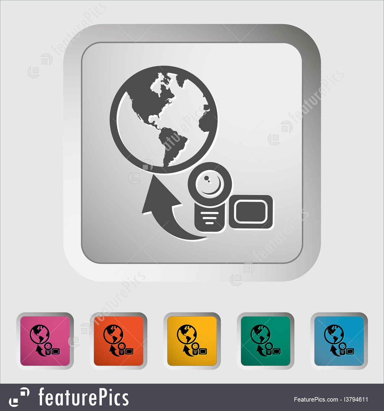 1300x1392 Illustration Of Upload Video