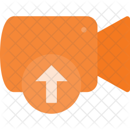 256x256 Upload Video Icon Of Flat Style