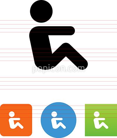 400x469 Person Doing Situps Icon