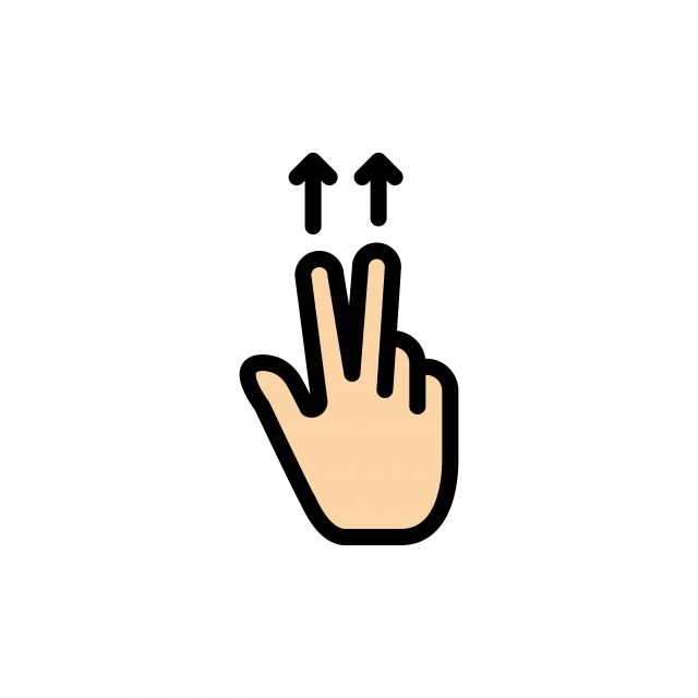 640x640 Fingers Gesture Ups Flat Color Icon Vector Icon Banner Templ