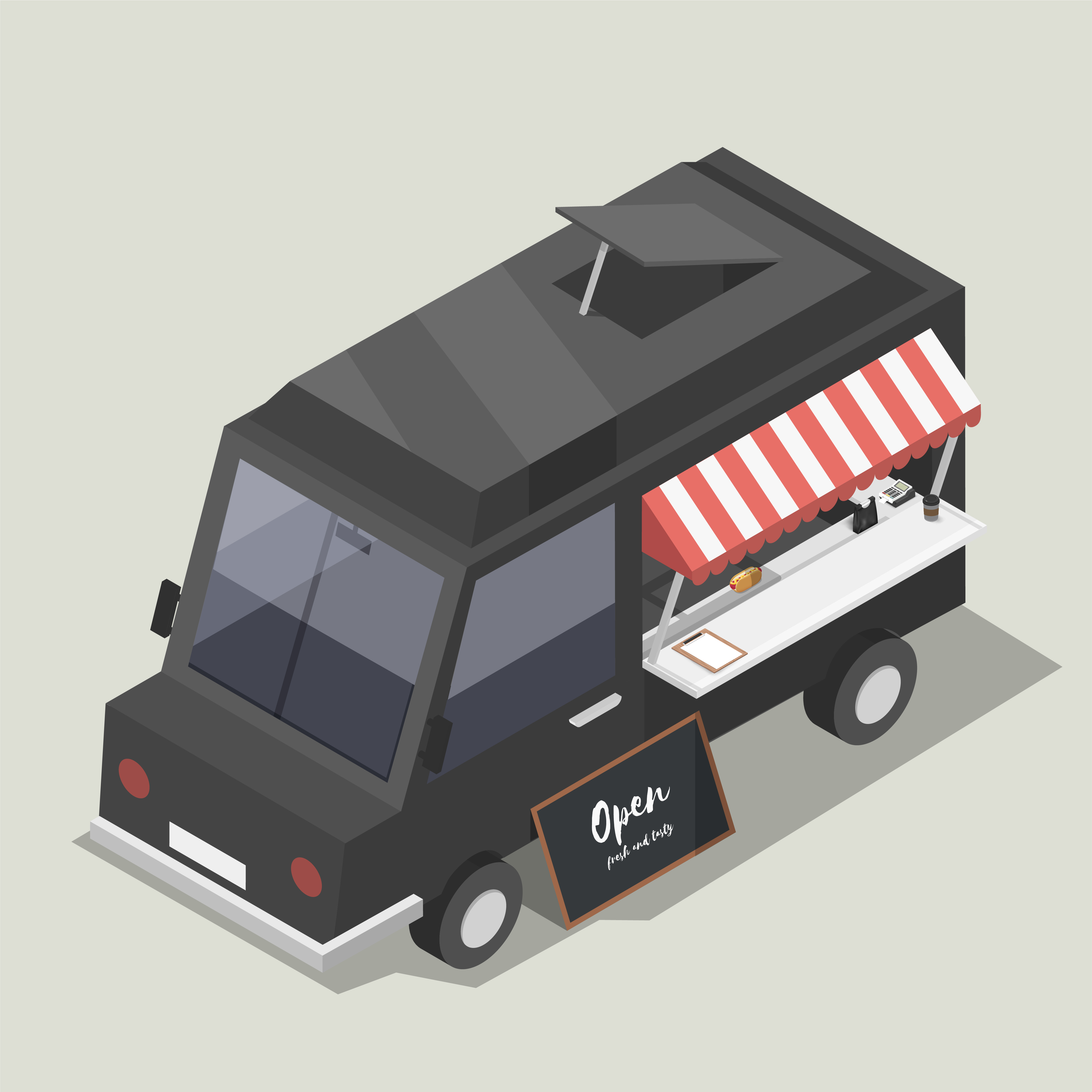 4676x4676 Vector Of Food Truck Service Icon