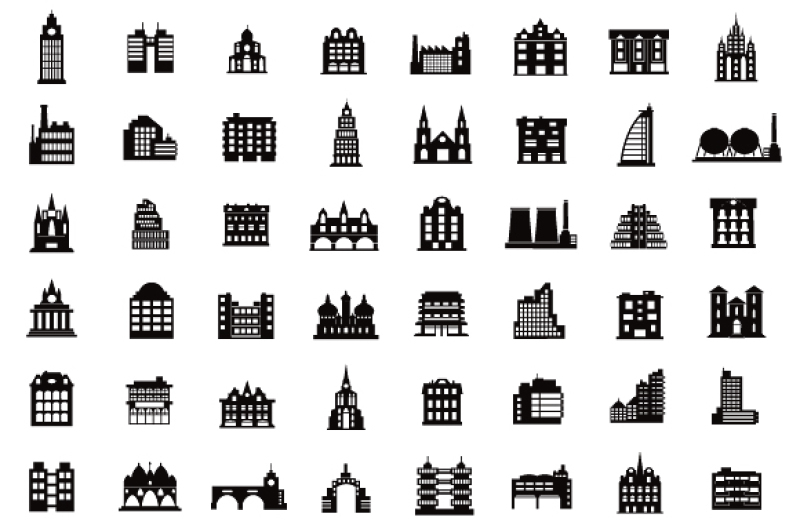 800x532 Silhouettes Icon City Houses Png, Building Clipart, City Icon