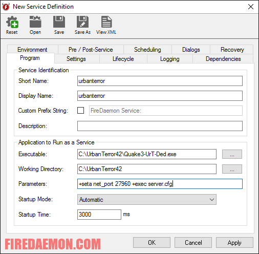 506x496 Run Urban Terror Server As A Windows Service With Firedaemon Pro