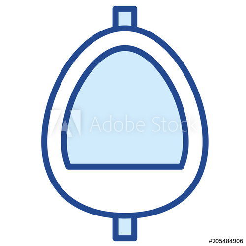 500x500 Urinal Toilette Vector Icon Illustration
