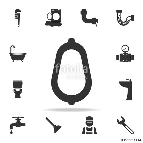 500x500 Urinal Icon Detailed Set Of Plumber Element Icons Premium