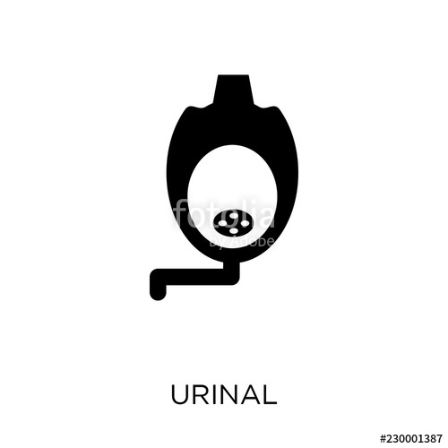 500x500 Urinal Icon Urinal Symbol Design From Hygiene Collection Stock