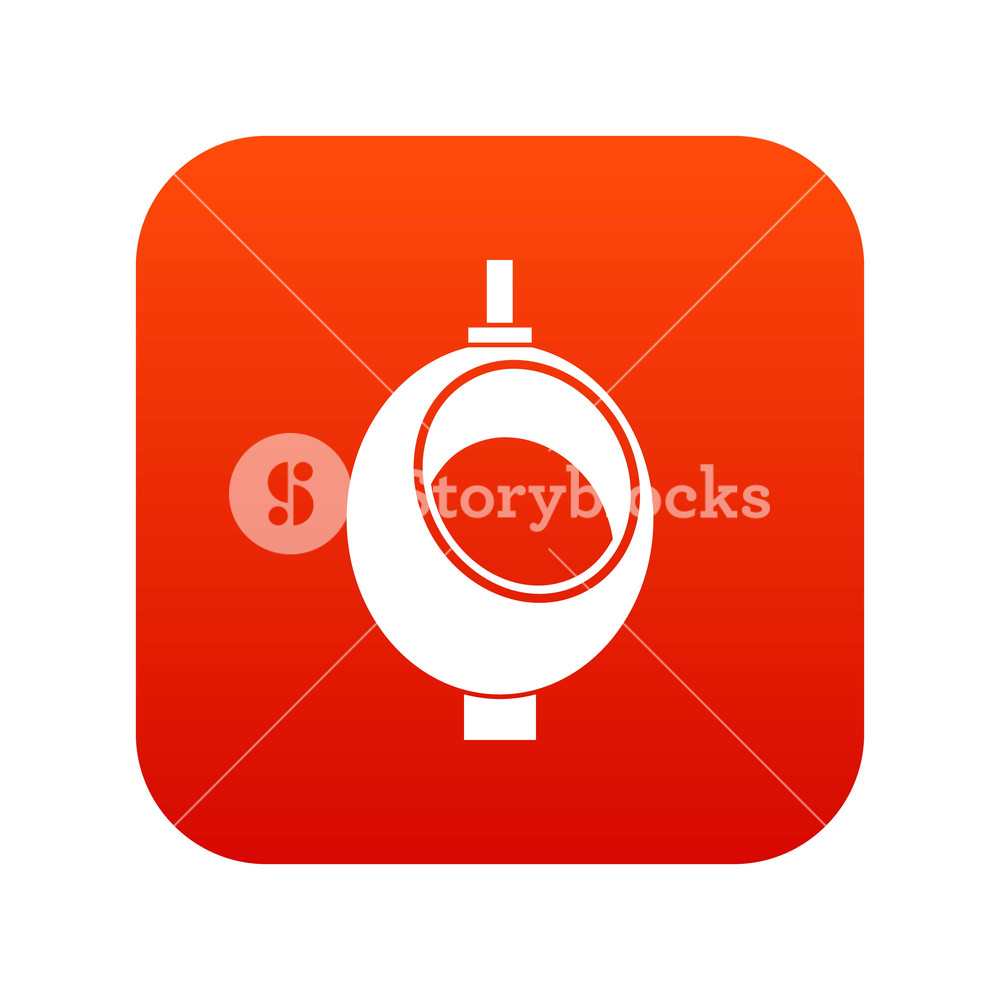 1000x1000 Urinal Or Chamber Pot For Men Icon Digital Red For Any Design