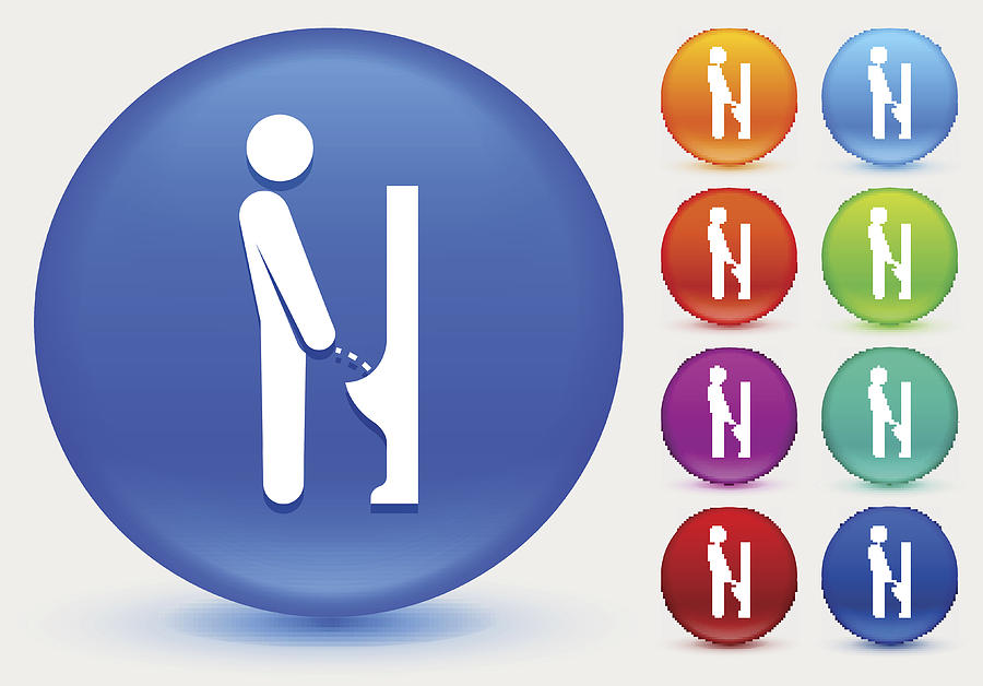 900x628 Peeing Urinal Icon On Shiny Color Circle Buttons