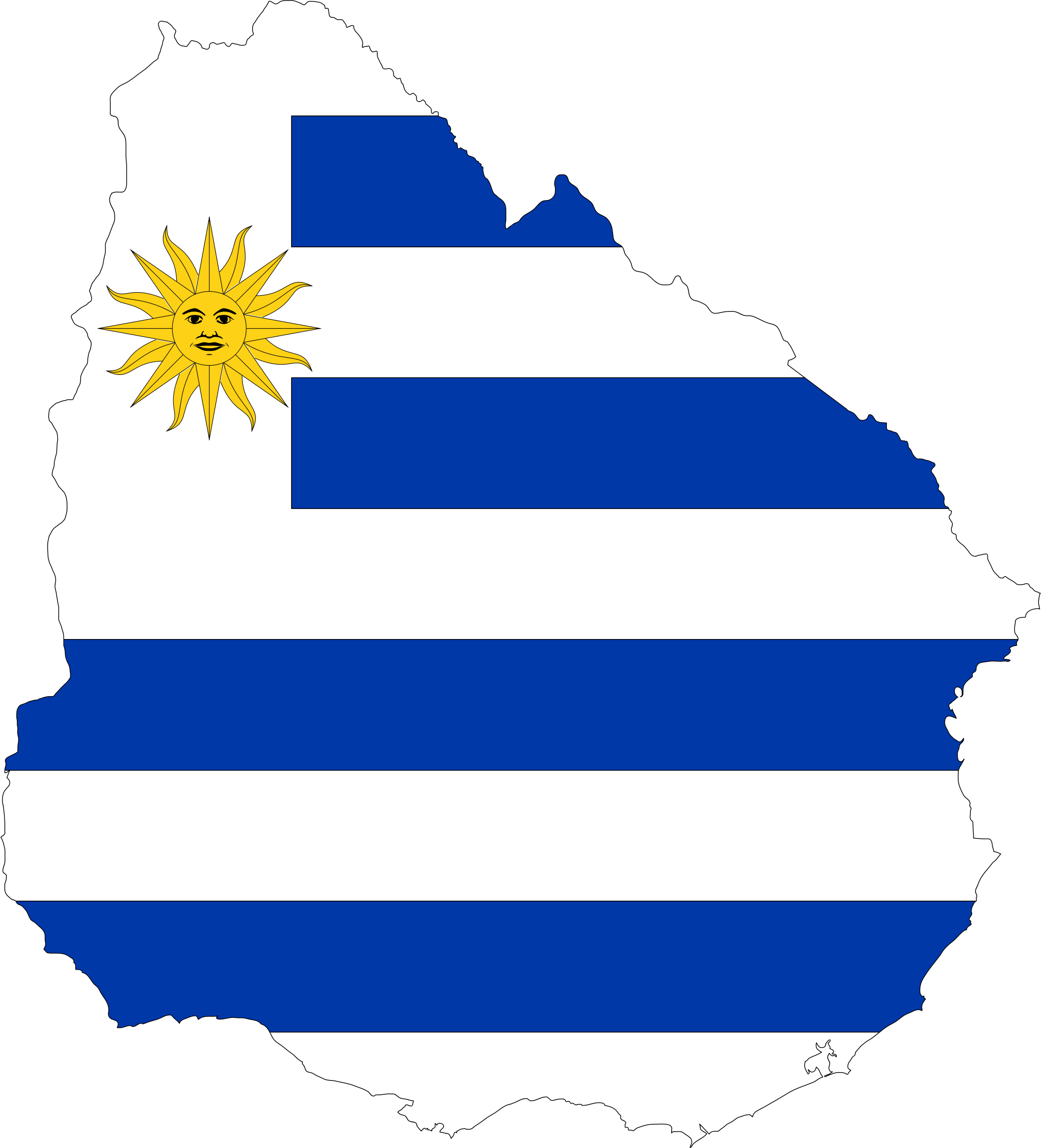 2114x2330 Uruguay Map Flag Icons Png