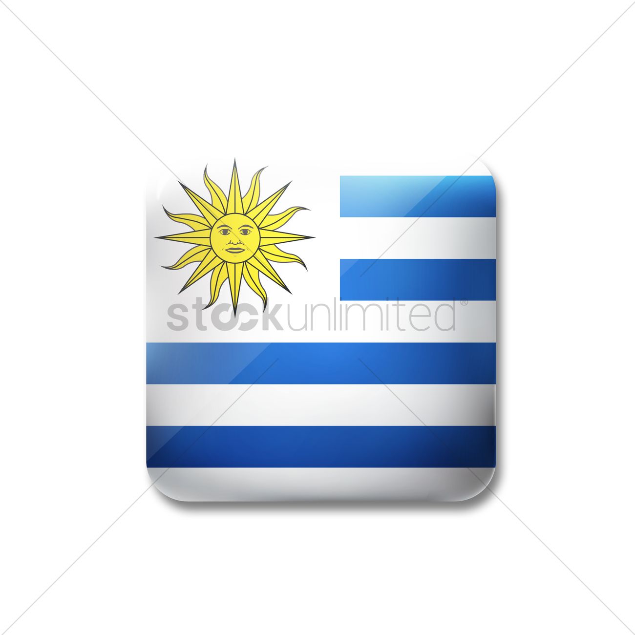 1300x1300 Uruguay Flag Icon Stock Photo