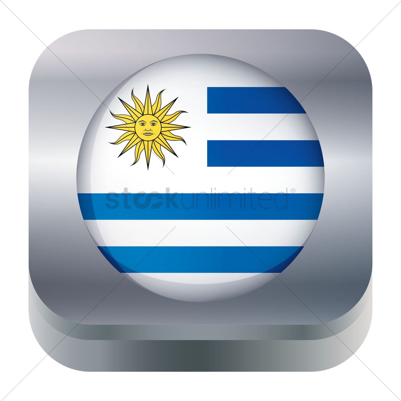 1300x1300 Uruguay Flag Icon Vector Image