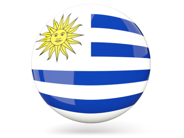 640x480 Glossy Round Icon Illustration Of Flag Of Uruguay