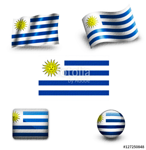488x500 Uruguay Flag Icon Set Stock Photo And Royalty Free Images