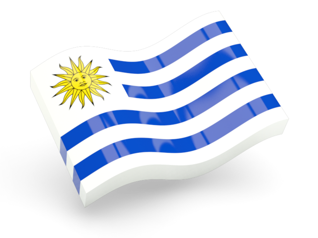 640x480 Glossy Wave Icon Illustration Of Flag Of Uruguay