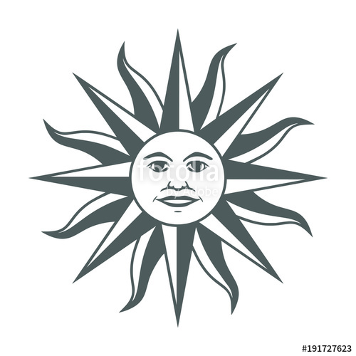 500x500 Icon The Inca Sun God Inti Sun Of May Sign On Uruguayan Flag